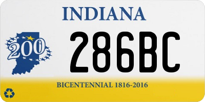 IN license plate 286BC