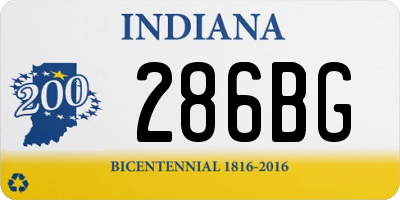 IN license plate 286BG