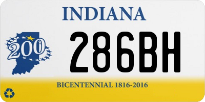 IN license plate 286BH