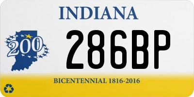 IN license plate 286BP