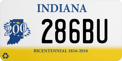 IN license plate 286BU