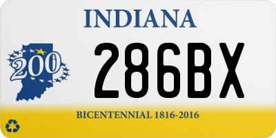 IN license plate 286BX