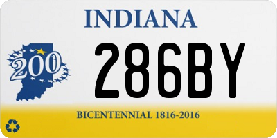 IN license plate 286BY