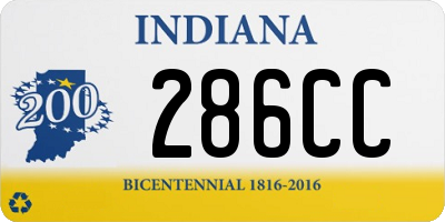 IN license plate 286CC