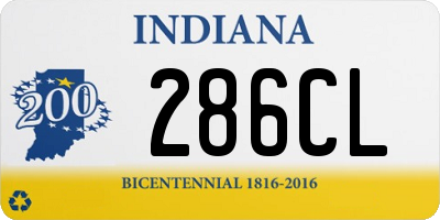 IN license plate 286CL