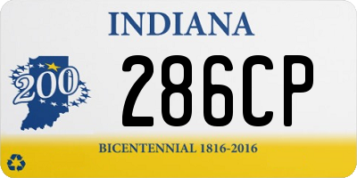 IN license plate 286CP