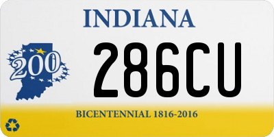 IN license plate 286CU