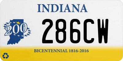 IN license plate 286CW