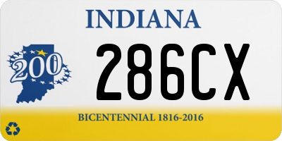 IN license plate 286CX