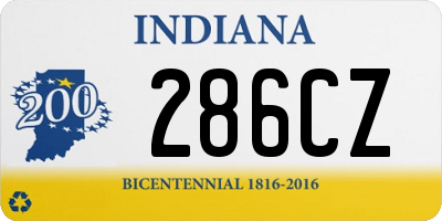 IN license plate 286CZ