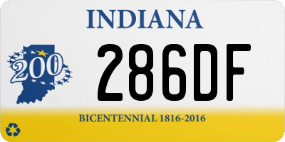 IN license plate 286DF