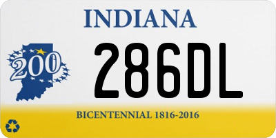 IN license plate 286DL