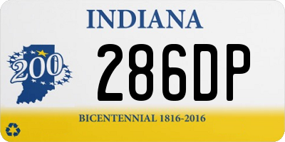 IN license plate 286DP