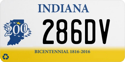 IN license plate 286DV