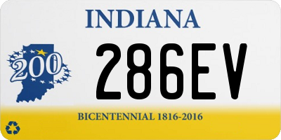 IN license plate 286EV