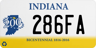 IN license plate 286FA