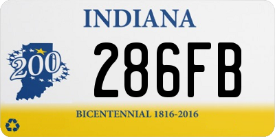 IN license plate 286FB