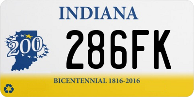 IN license plate 286FK