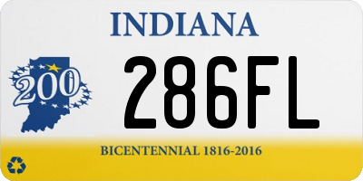 IN license plate 286FL