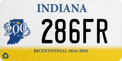 IN license plate 286FR