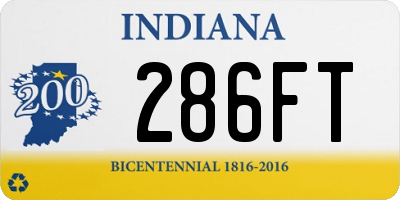 IN license plate 286FT