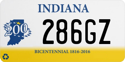 IN license plate 286GZ