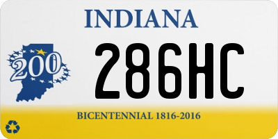 IN license plate 286HC