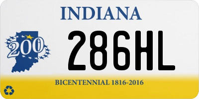 IN license plate 286HL