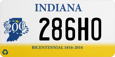 IN license plate 286HO