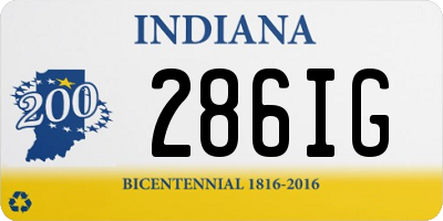 IN license plate 286IG