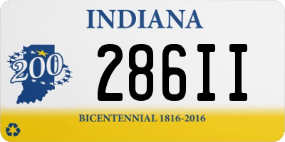 IN license plate 286II