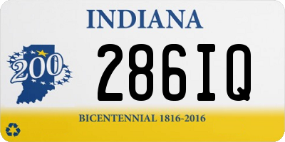 IN license plate 286IQ