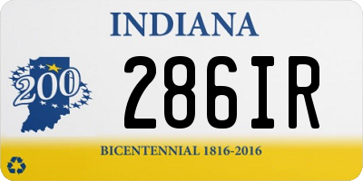 IN license plate 286IR