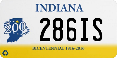 IN license plate 286IS