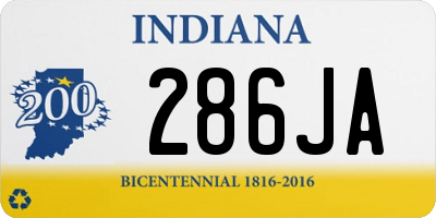 IN license plate 286JA