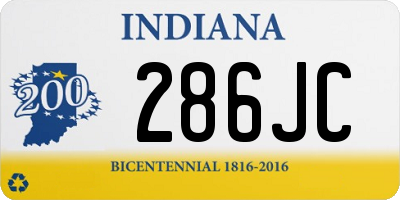 IN license plate 286JC