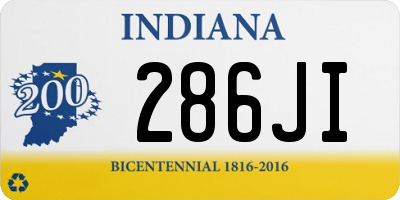 IN license plate 286JI