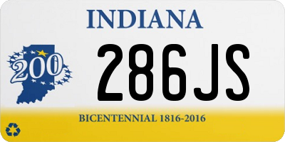 IN license plate 286JS