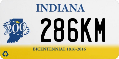 IN license plate 286KM