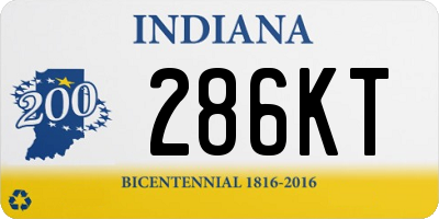 IN license plate 286KT