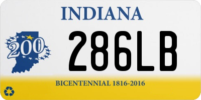 IN license plate 286LB