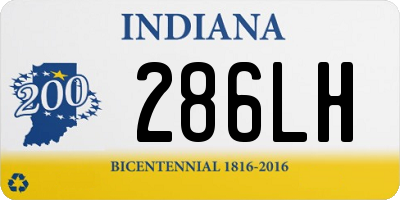 IN license plate 286LH