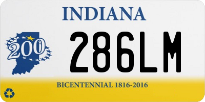 IN license plate 286LM