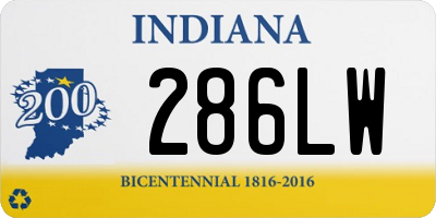 IN license plate 286LW