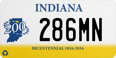 IN license plate 286MN