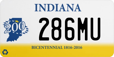 IN license plate 286MU