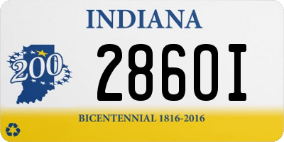 IN license plate 286OI