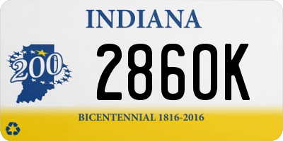 IN license plate 286OK