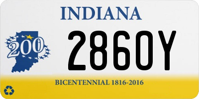 IN license plate 286OY