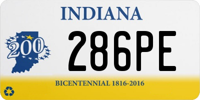 IN license plate 286PE